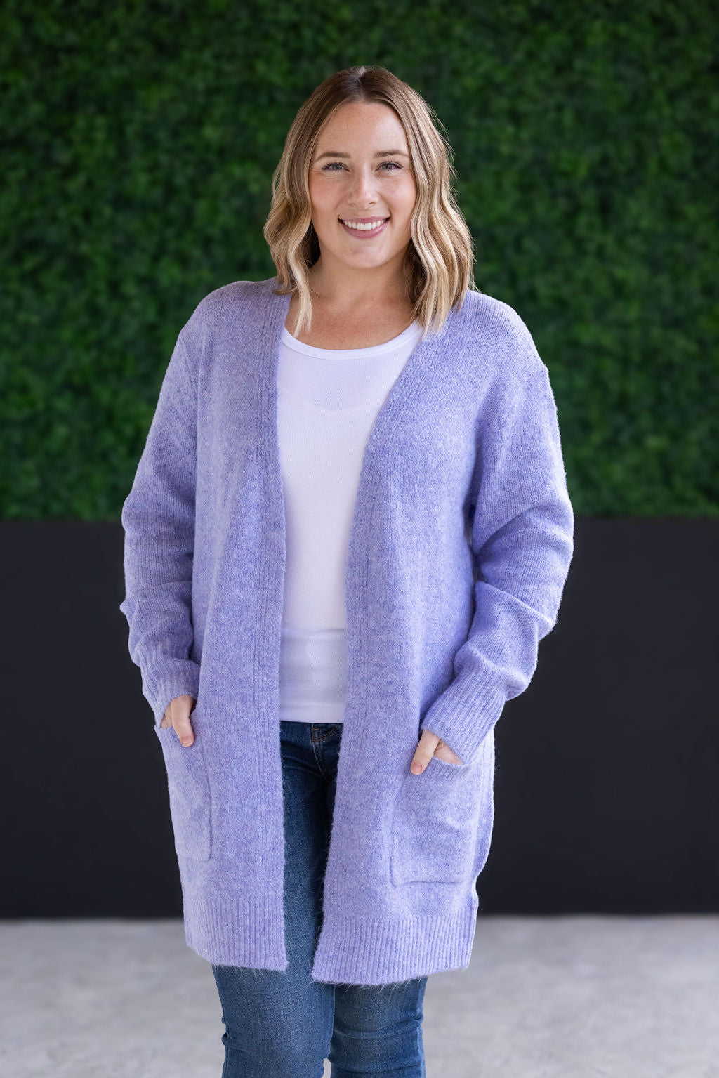 IN STOCK Madison Cozy Cardigan - Lavender