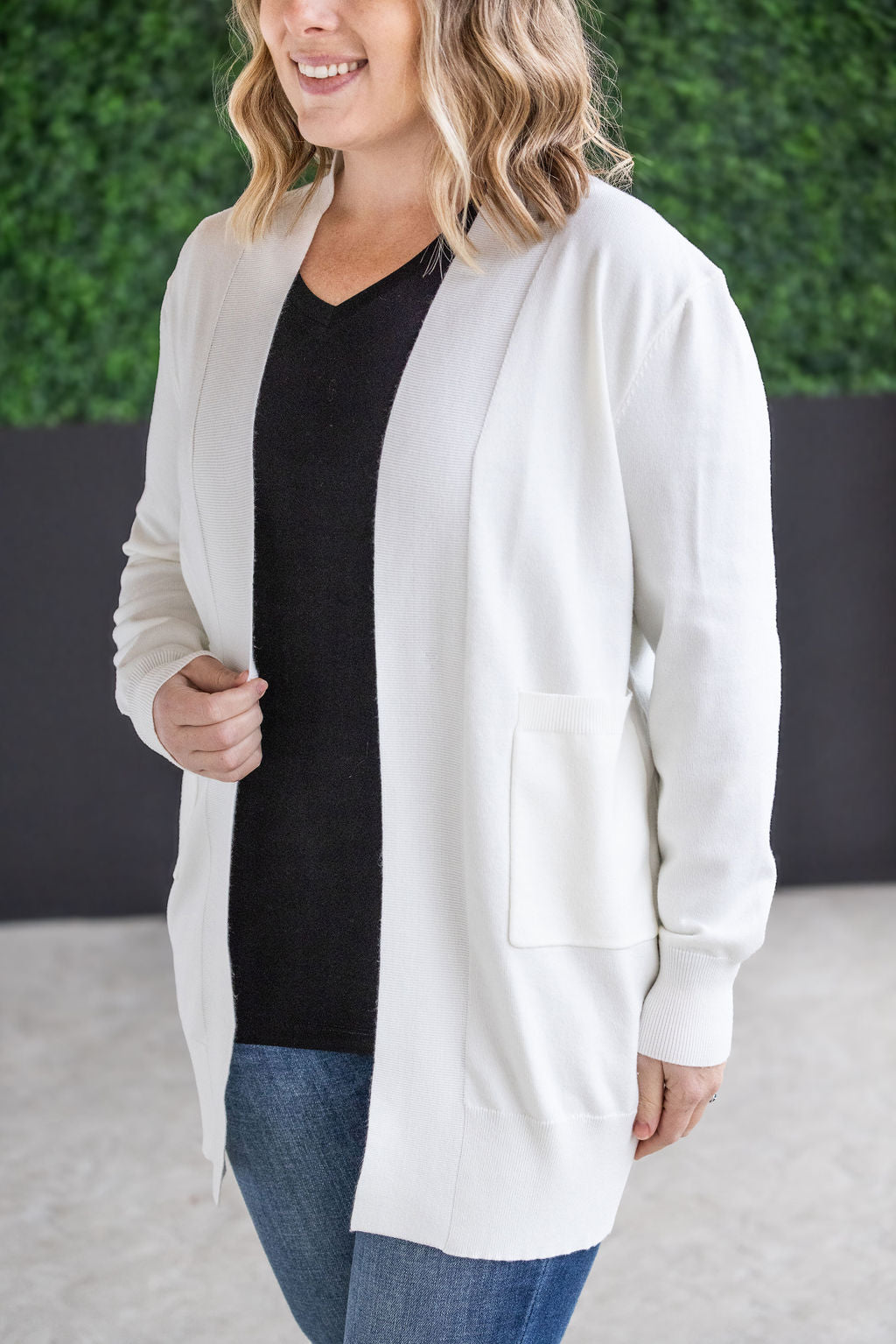 IN STOCK High Pocket Cardigan - White FINAL SALE