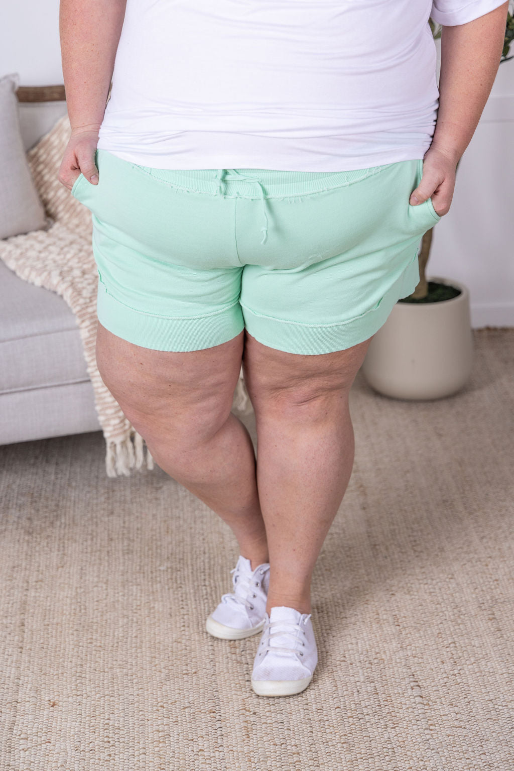 IN STOCK French Terry Stevie Shorts - Mint