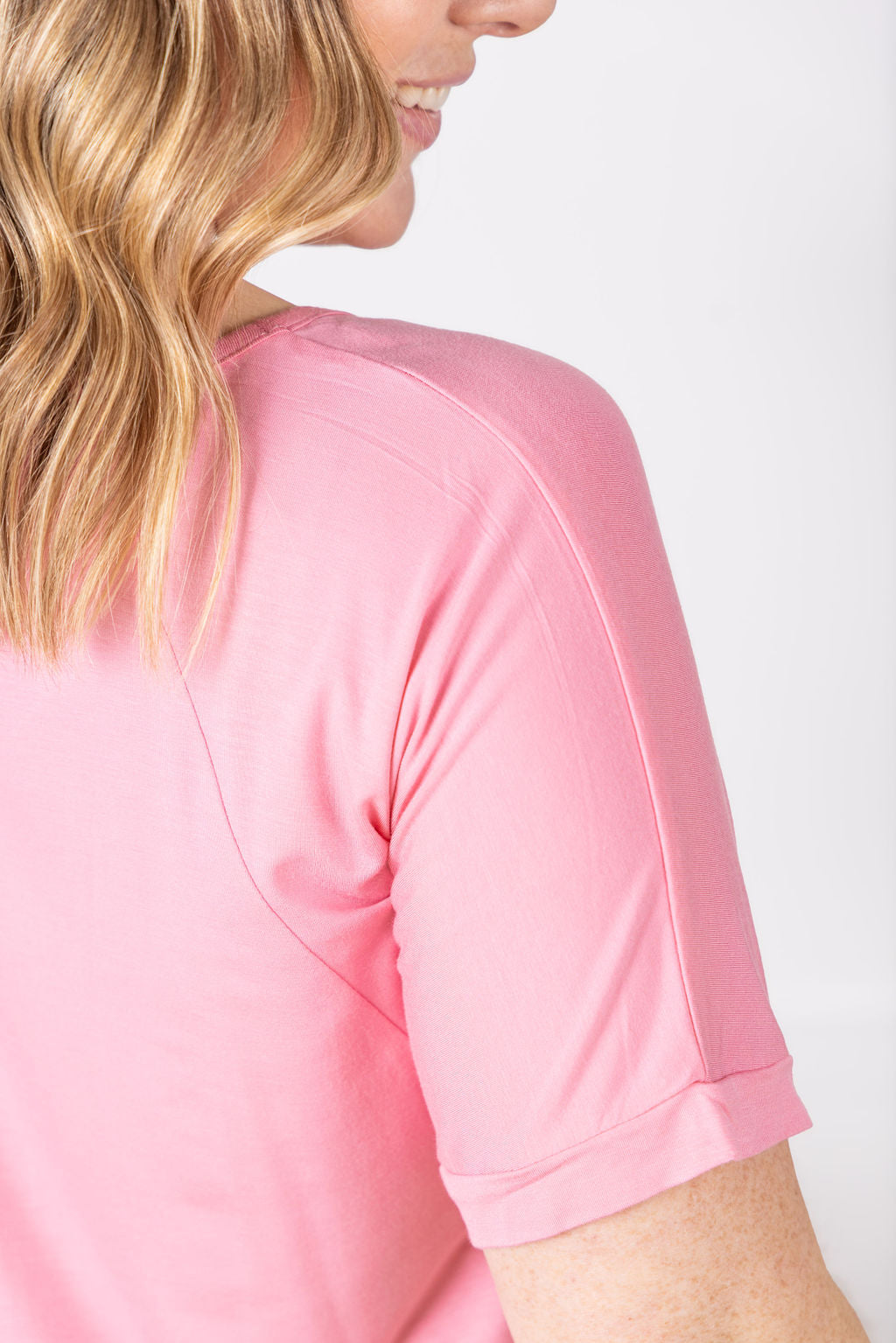 IN STOCK Bamboo V Neck Tee - Rose