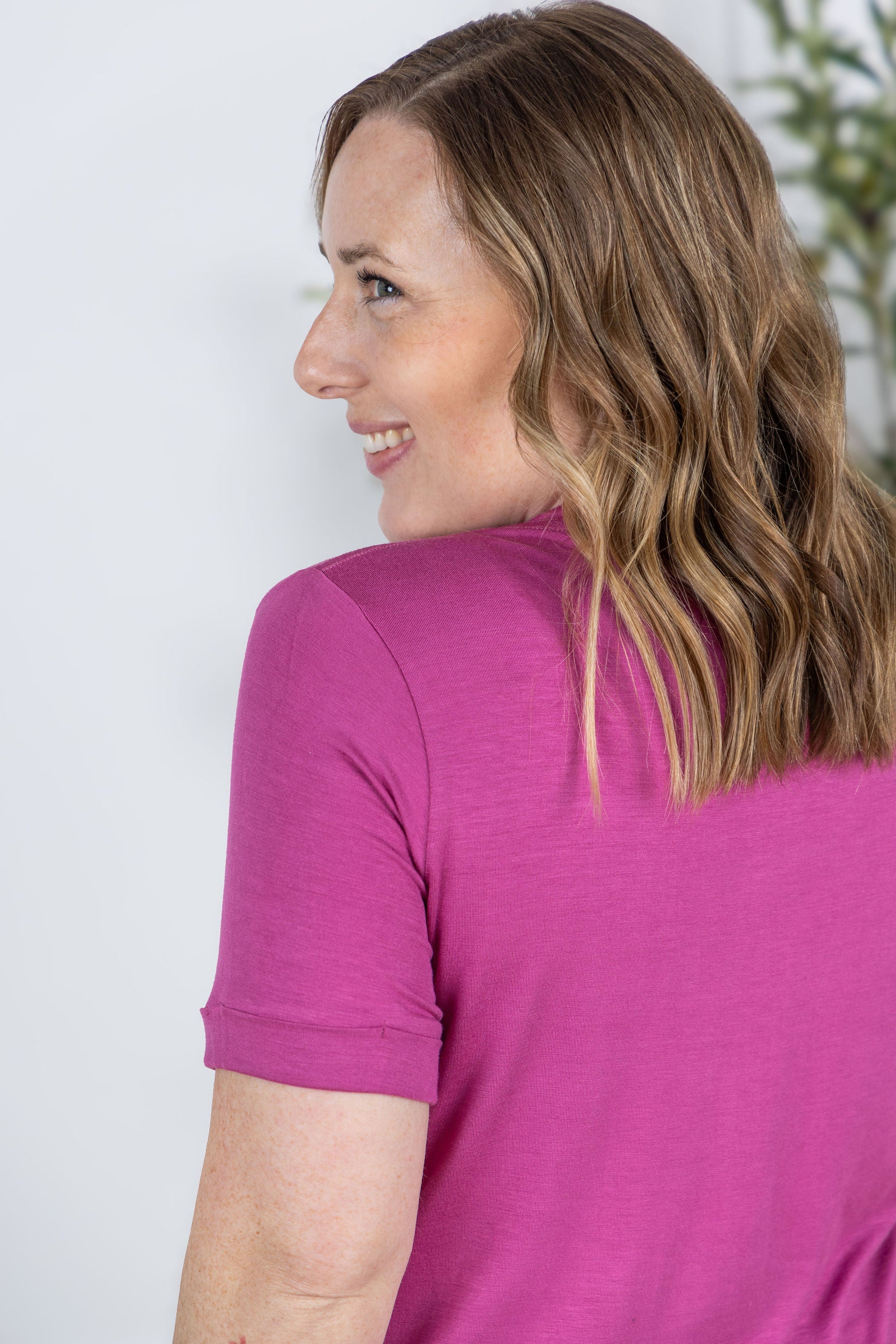 IN STOCK Sophie Pocket Tee - Magenta