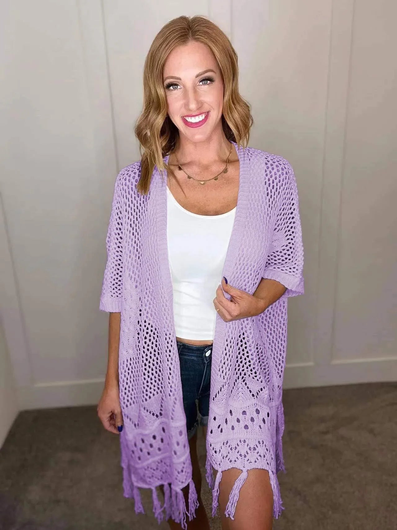 PREORDER: Amanda Crochet Cardigan in Six Colors