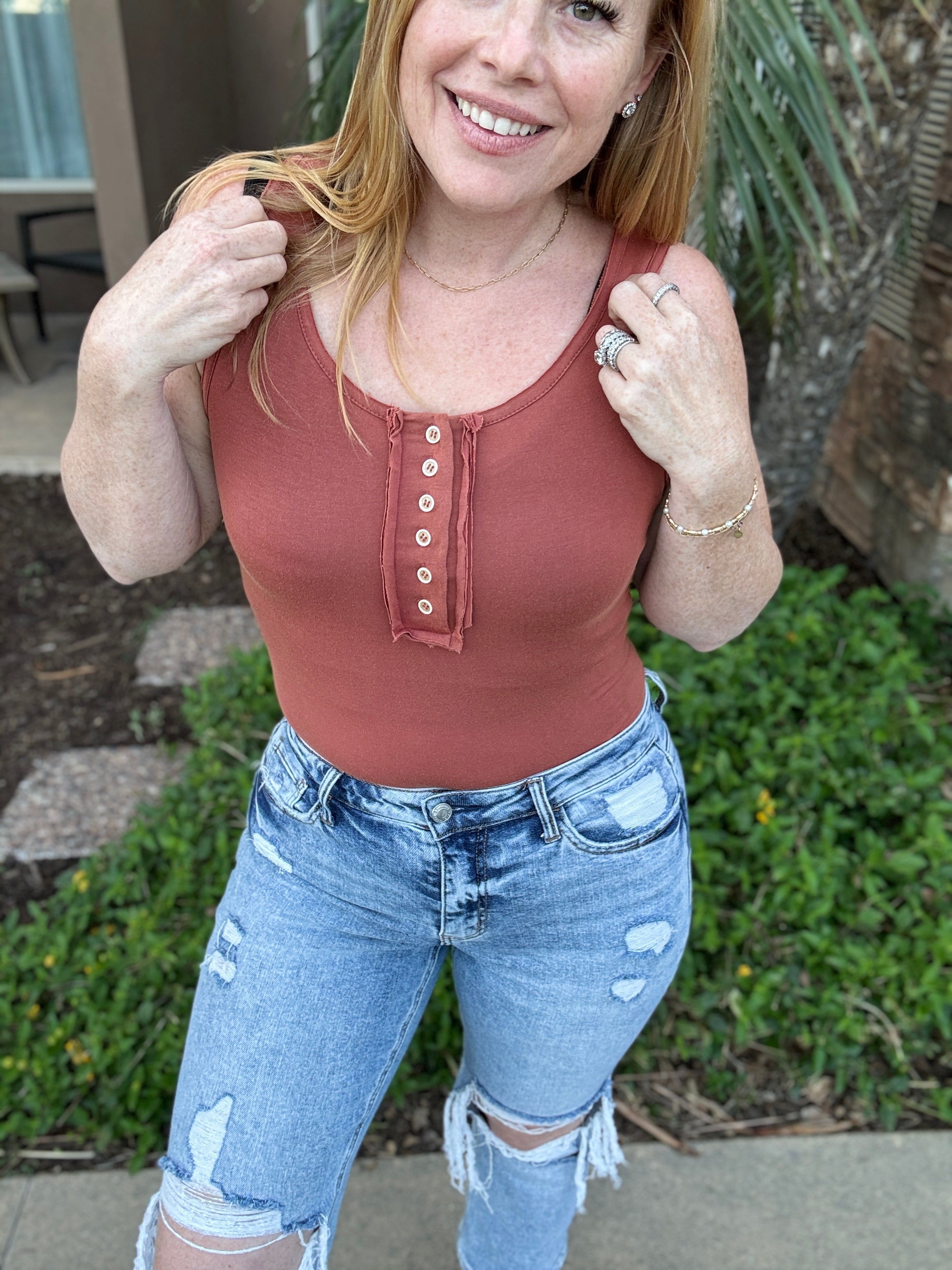Don't Want to Miss a Thing Tank Bodysuit by POL in 2 Colors