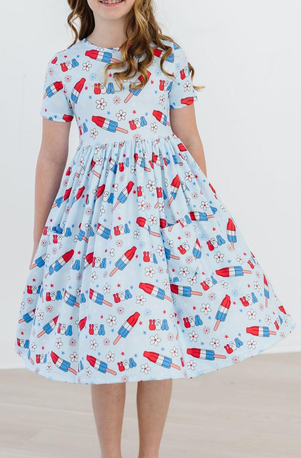 Proudly Patriotic S/S Pocket Twirl Dress