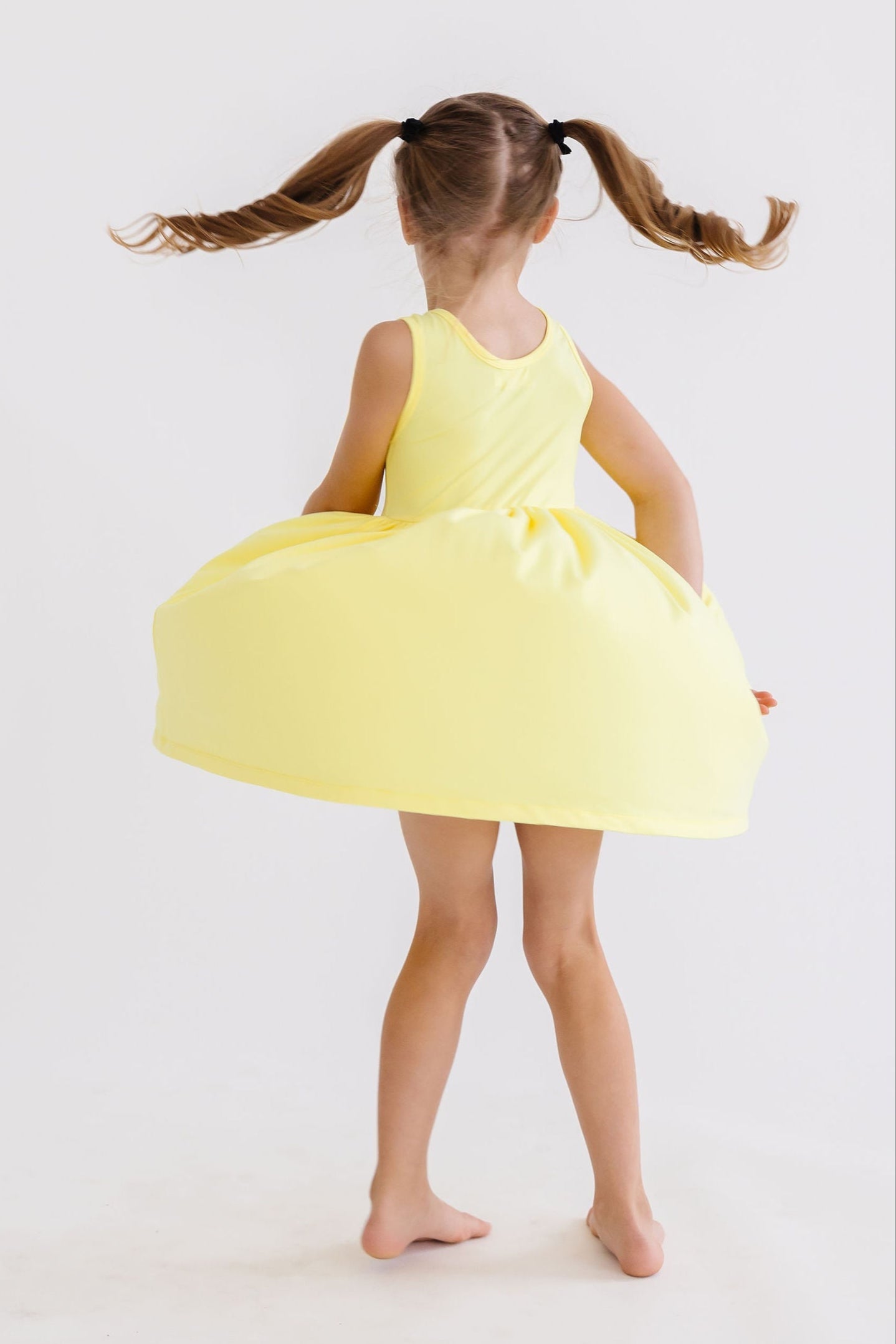 Yellow Tank Pocket Twirl Dress