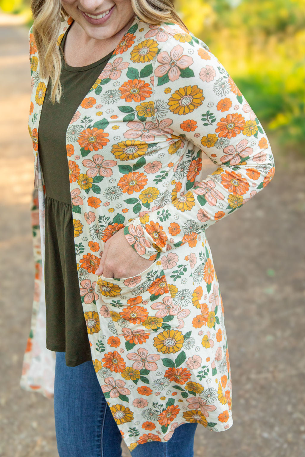 IN STOCK Classic Cardigan - Fall Boho Floral FINAL SALE