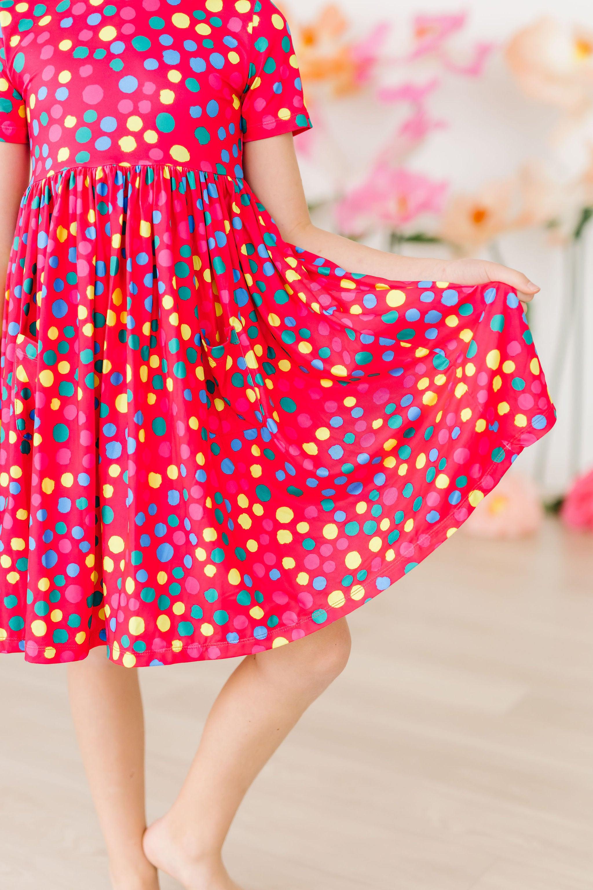 Polka Dot Party S/S Pocket Twirl Dress