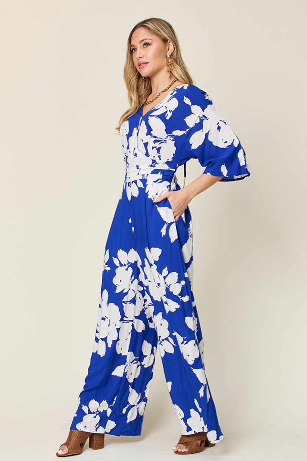 Double Take In the Garden Wide Leg Jumpsuit