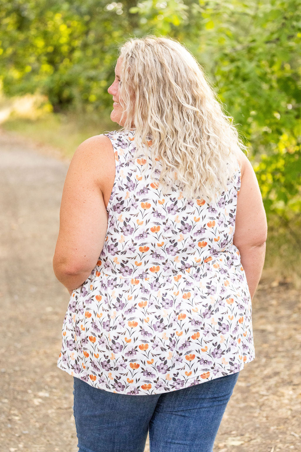 IN STOCK Renee Ruffle Tank - Harvest Floral FINAL SALE