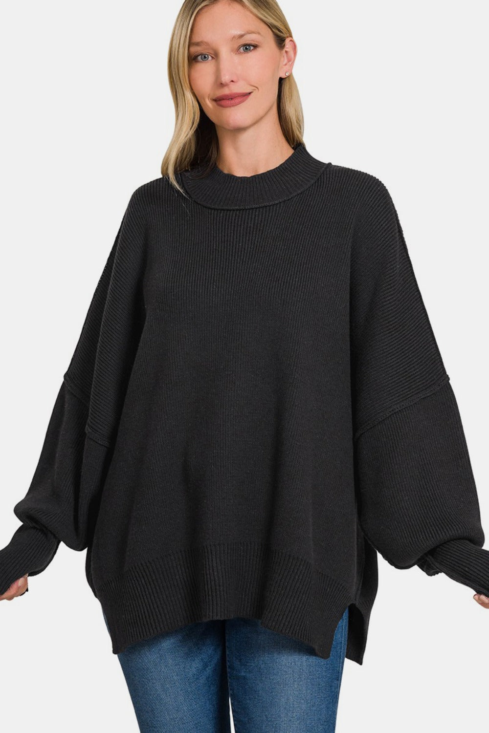 Cozy Mornings Side Sit Oversize Sweater