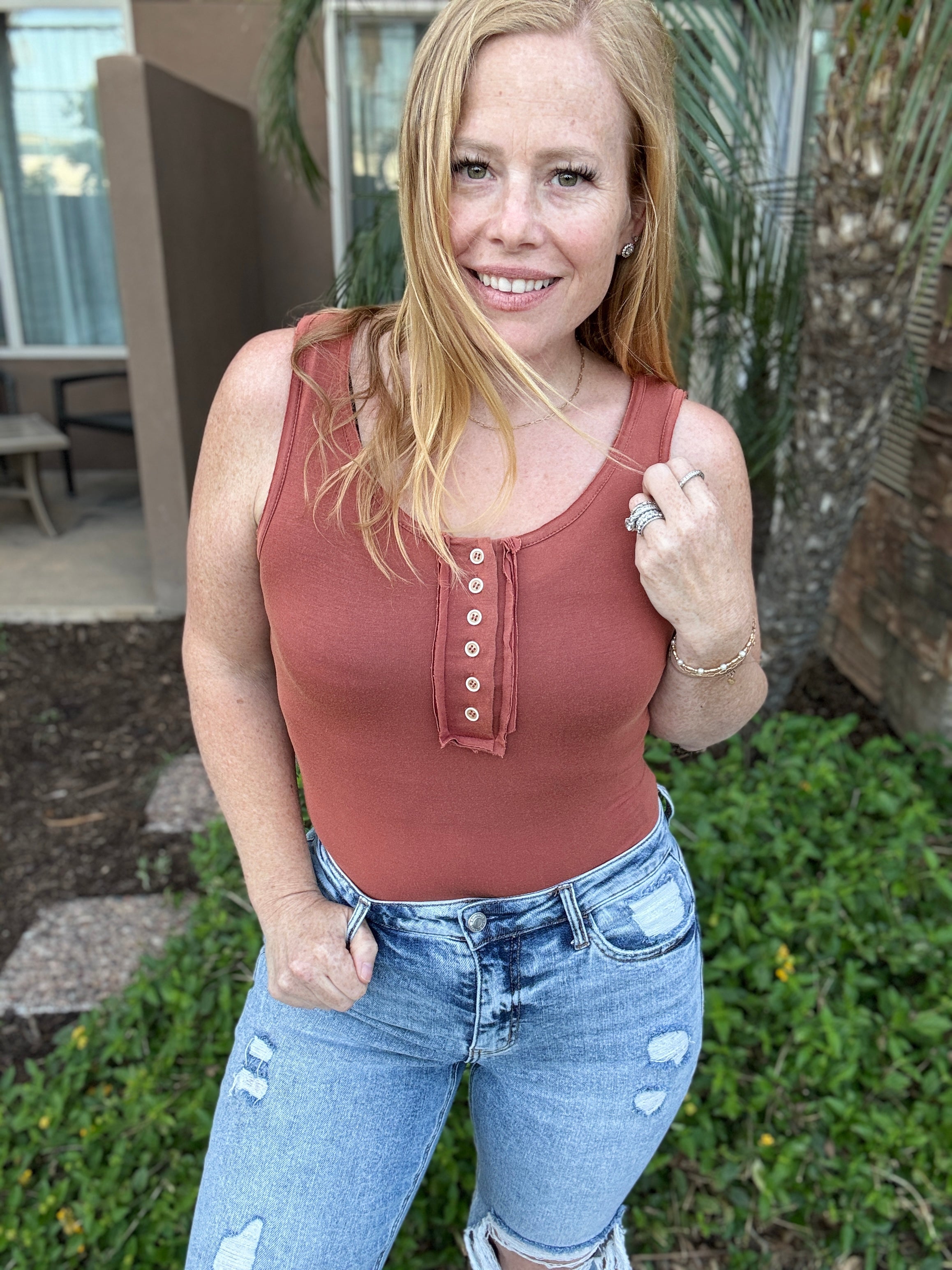 Don't Want to Miss a Thing Tank Bodysuit by POL in 2 Colors