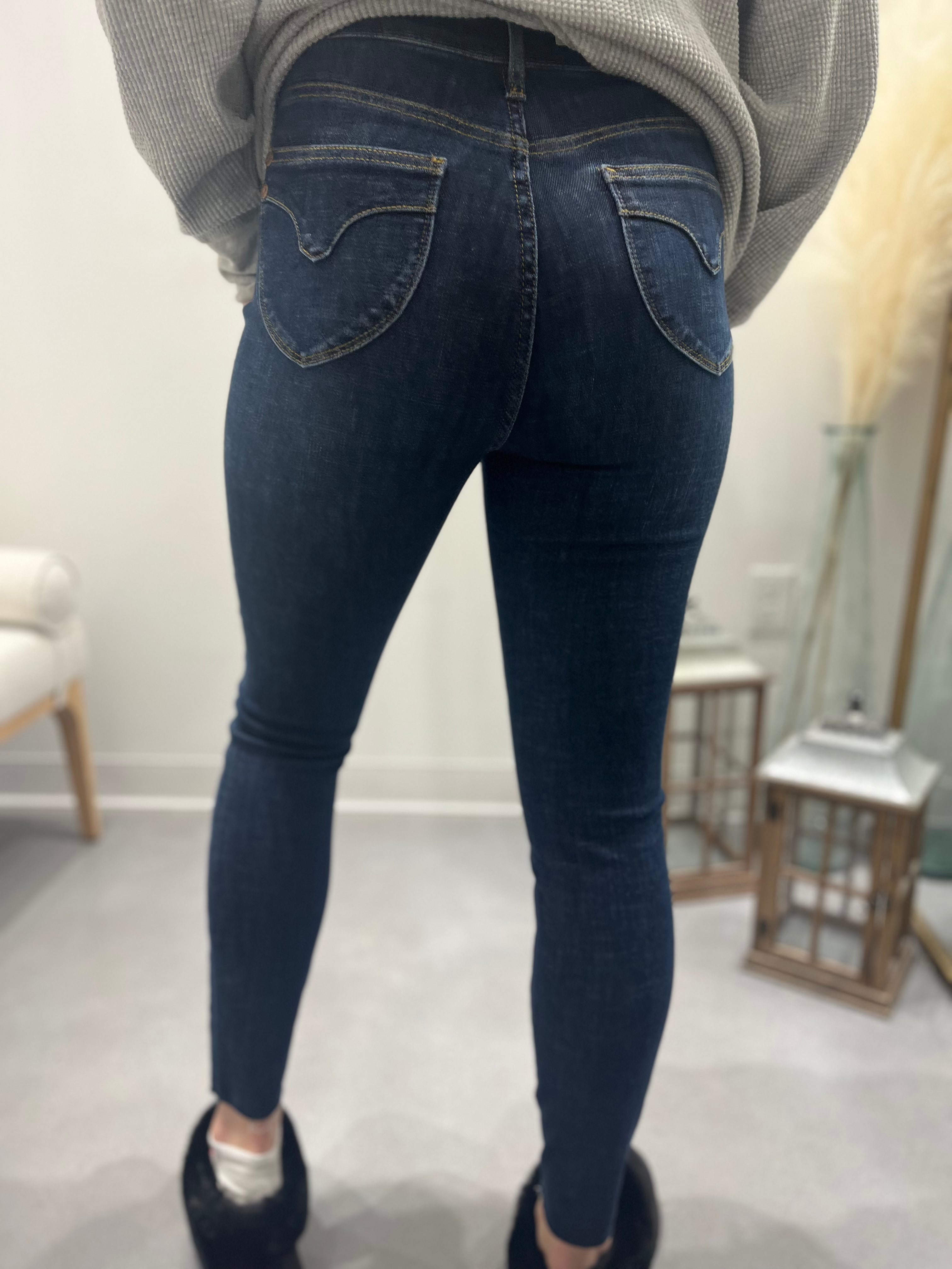 Amber Mid Rise Cuffed Slim Fit Jeans