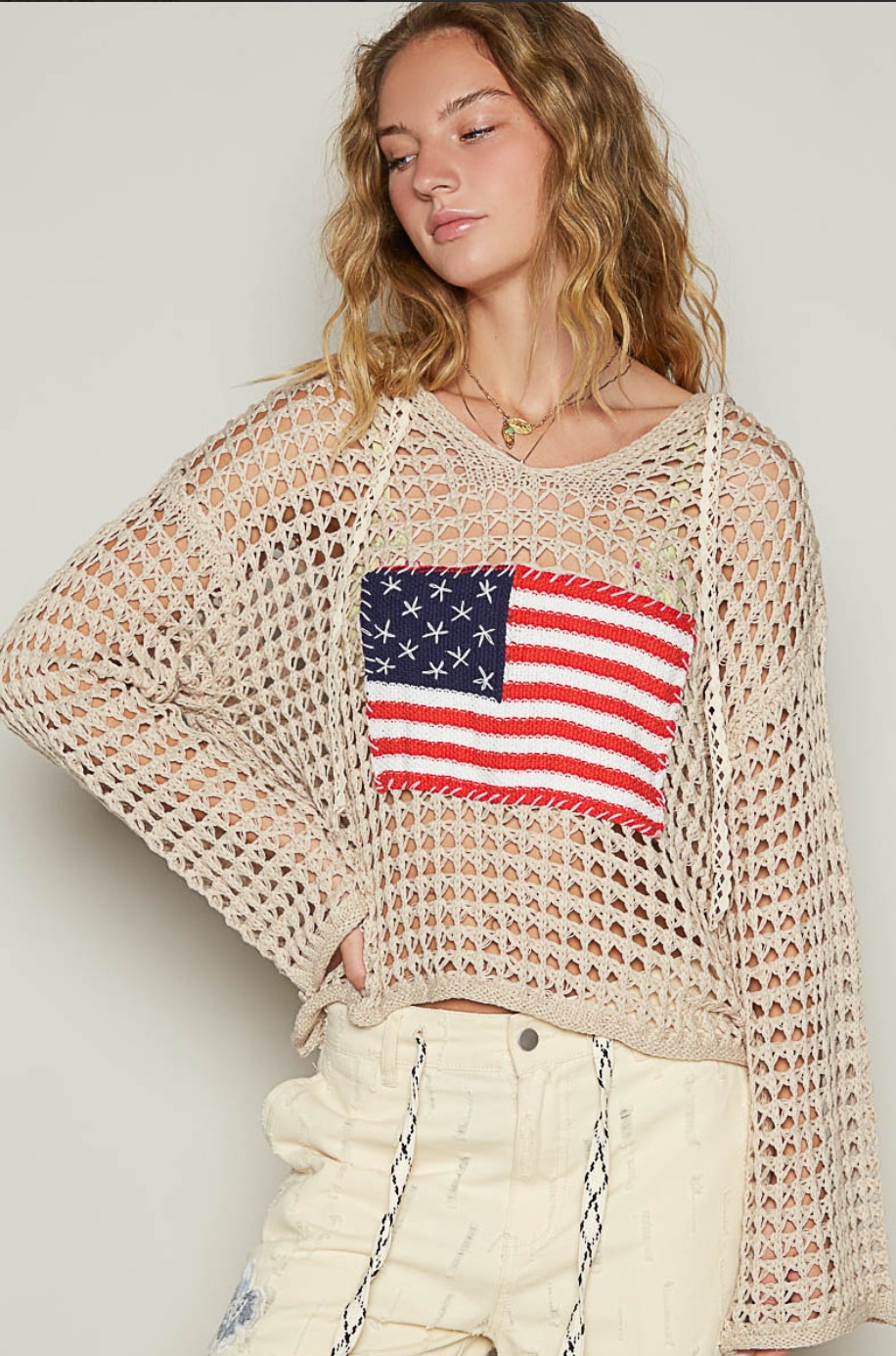 American Flag Sweater by POL