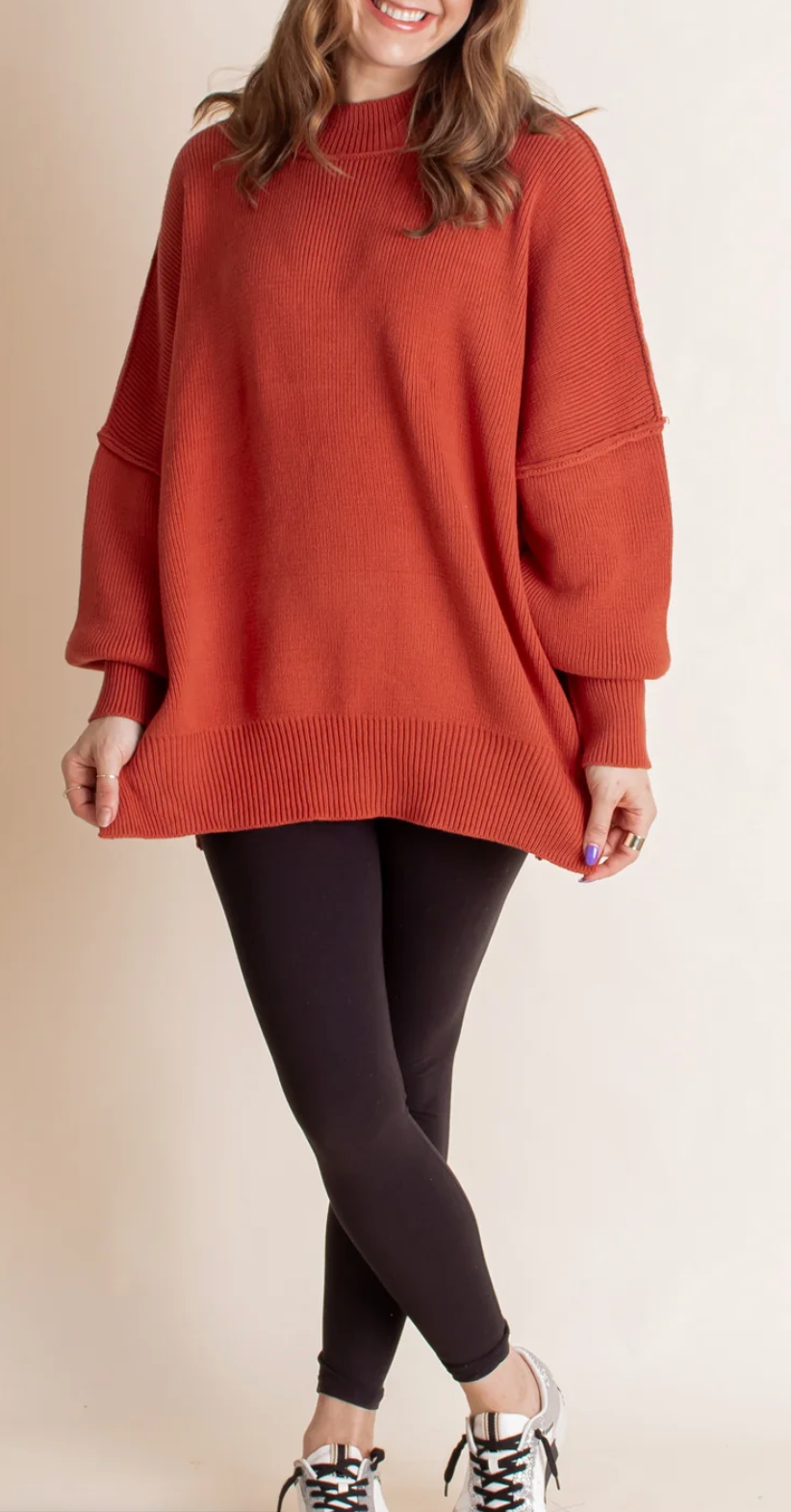 Cozy Mornings Side Sit Oversize Sweater