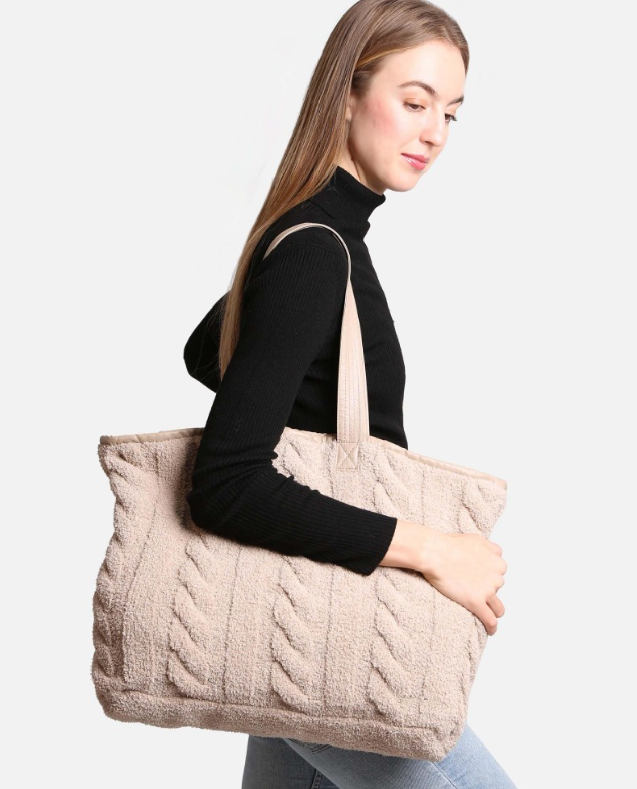 Doorbuster Cable Knit Tote