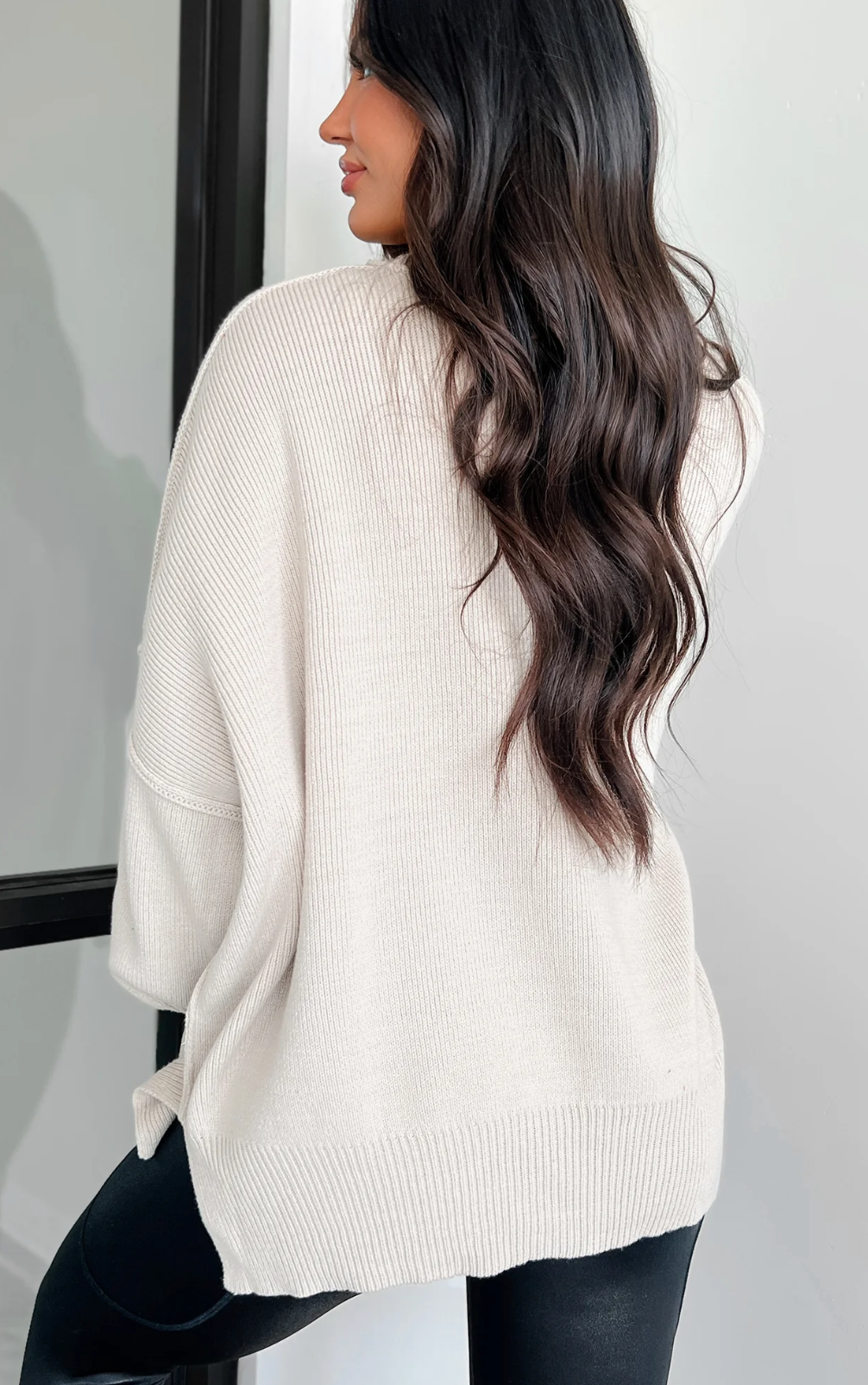 Cozy Mornings Side Sit Oversize Sweater