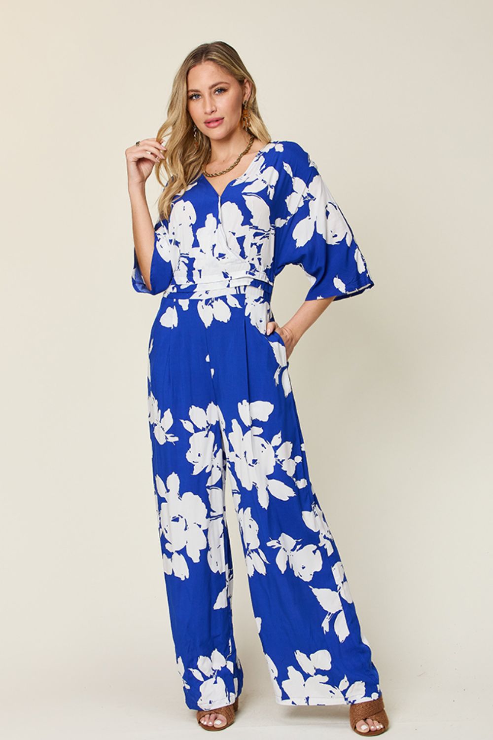 Double Take In the Garden Wide Leg Jumpsuit