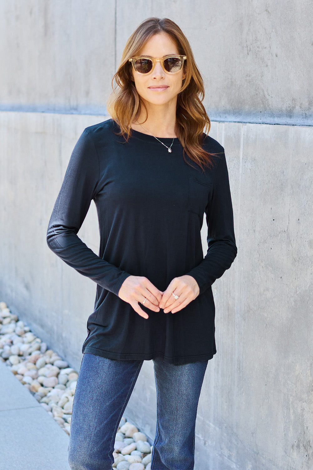 Black Friday Round Neck Long Sleeve Top