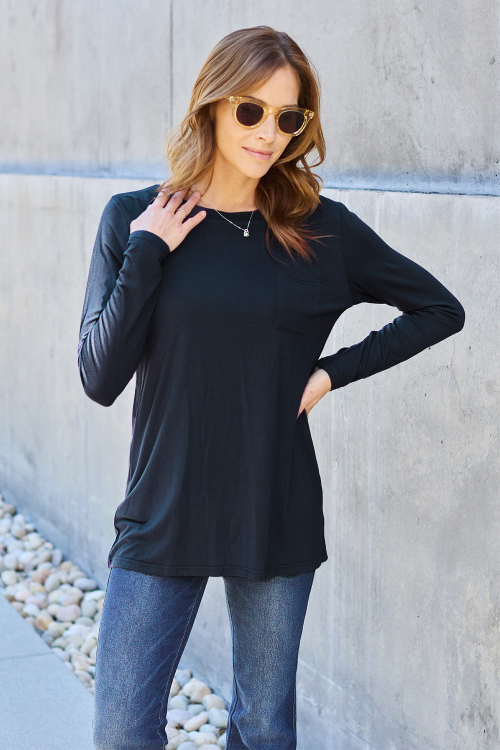 Black Friday Round Neck Long Sleeve Top