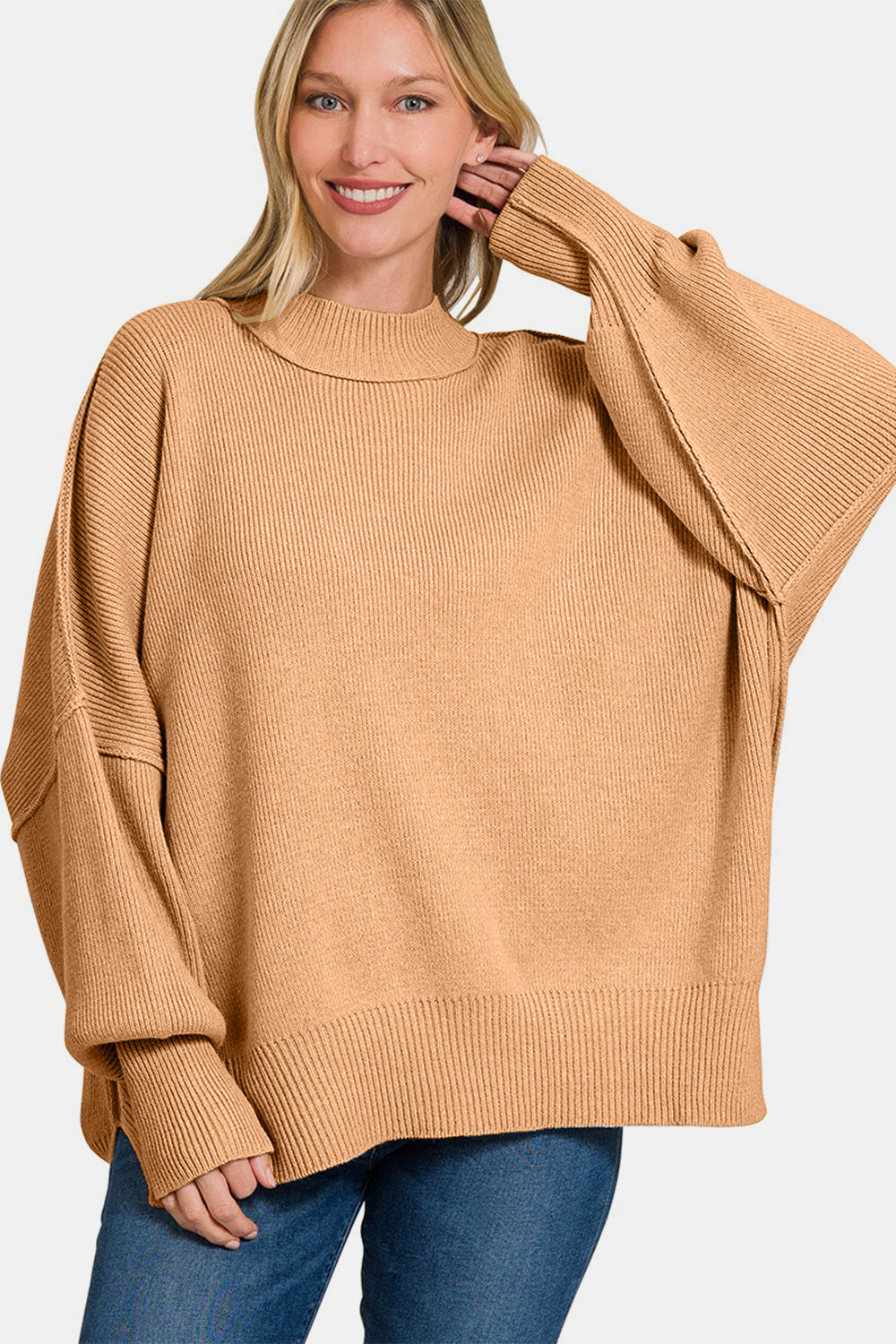 Cozy Mornings Side Sit Oversize Sweater